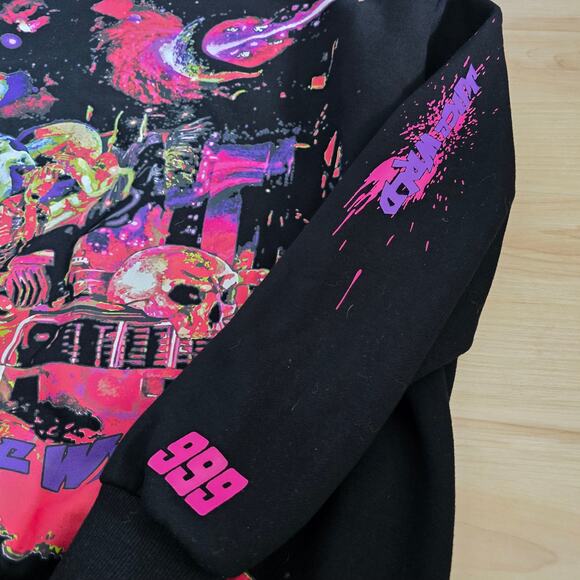 999 Club Juice Wrld Vlone Galaxy Hoodie Pullover Black Size M - Picture 4 of 8